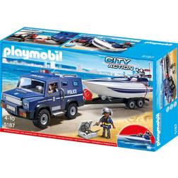 Playmobil Police Truck with Speedboat 5187