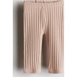 H&M Baby Rosa Bredribbade leggings bomull 9-12M