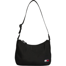 Tommy Jeans Essential Repeat Logo Strap Shoulder Bag - Black