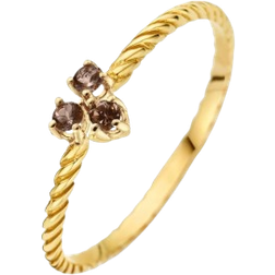 Jackie Gold Gold Ring - Gold/Brown