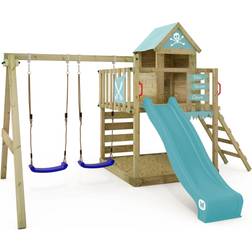 Wickey Wooden Climbing Frame Smart Cave Set Pastel Blue
