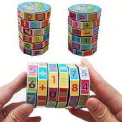 Shein 1pc Random Color & Design Digital Cube Toy, Cylinder-Shaped, Made Of Plastic, Suitable For Killing Time And Boredom,Toys,Gifts,Gift,Toys,Gifts,Stocking Fillers