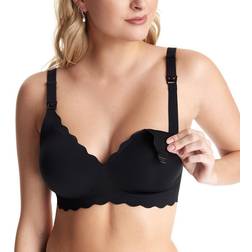 Momcozy Jelly Strip Nursing Bra Black