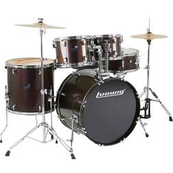 Ludwig Backbeat Complete 5-Piece Drum Set With Hardware And Cymbals Metallic Purple Mist