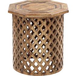 Beliani Khanpur Dark Wood Small Table 42cm