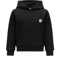 Moncler Logo Hoodie Juniors Embroidered Cotton Hoodie - Black