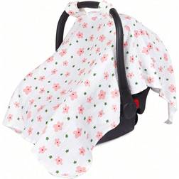 Shein pc Breathable Cotton Baby Carriage Cover With Flower Pattern Design And Sun Protection