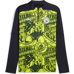 Puma Man City Prematch 1/4 Zip Top Yellow Glow
