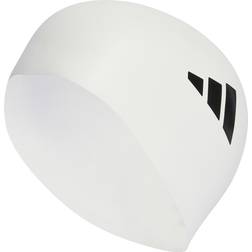 adidas 3-Stripes Swim Cap White Black