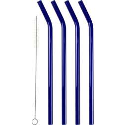 Lyngby Glas Straws 21.5 cm 4-pack Blue Bar Spoon