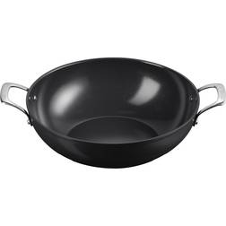 Le Creuset Essential Wok Keramisk Non-stick Belægning 32 cm Sort med låg 32cm