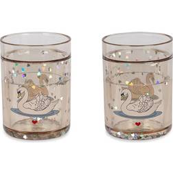 Konges Sløjd Glitter Cups 2-pack Swan Off White