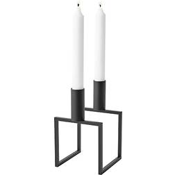 Cube black Fyrfadsstage 16cm
