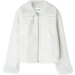 NA-KD Classic Bonded Jacket - Off White