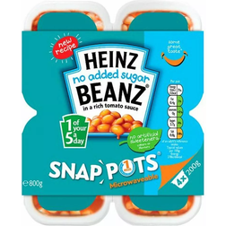 Heinz Baked Beans No Added Sugar Snap Pots 200g 4pack