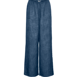 Vero Moda High Waist Trousers - Dark Denim