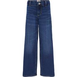 Kids Only Sylvie Clean Wide Leg Denim Jeans - Dark Blue Denim (15327020)