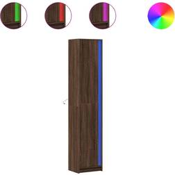 vidaXL 3307904 Brown Oak Garderob 41.5x200cm
