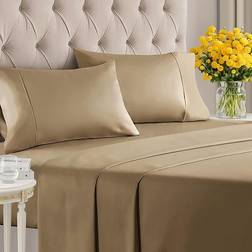 CGK Unlimited Deep Pocket Bed Sheet Beige (259.1x228.6cm)