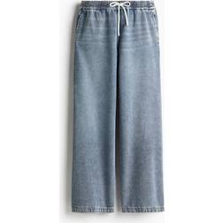 H&M Denim Pull-On Trousers - Light Denim Blue