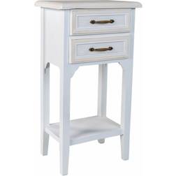 Alexandra House Living Nightstand White Sängbord 26.5x37cm