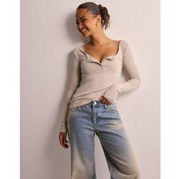 Pieces Pckitte Ls Top Noos Bc - Beige