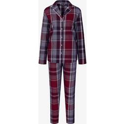 Triumph Boyfriend Pyjama PW X Checks - Röd/Röd