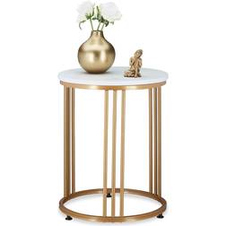 Relaxdays Marble White Småbord 41cm