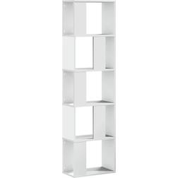 vidaXL 5 Levels White Book Shelf 162.5cm