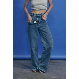 Ball Marble Wash Straight-Leg Jeans - Blå
