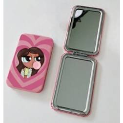 Shein Girlcore Cute Cartoon Girl Pattern Flip Makeup Mirror