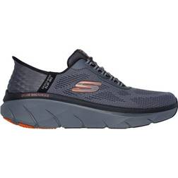 Skechers Men's Slip-ins RF: D'Lux Walker 2.0 Rezinate Charcoal/Orange Textile/Synthetic Vegan