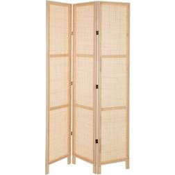 Alexandra House Living Folding Screen Natural Room Divider 120x200cm 3pcs