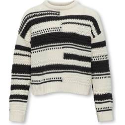 Kids Only Sutha Knitted Pullover - Tofu/Black Bean (15329329)