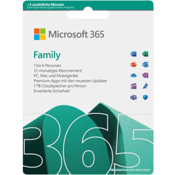 Microsoft 365 Family - Extra Time 15 Months Upto 6 Users 1 TB