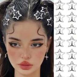 Shein Girls' Silver Star Hair Clips, DIY Hair Accessories