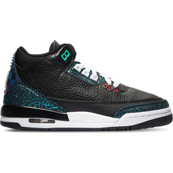 NIKE Air Jordan 3 Retro GS - Black/Hyper Jade/White/Siren Red