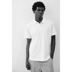H&M Hvid Poloshirt piqué Regular Fit