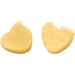 Lisa Angel Tiny Round Heart Stud Earrings - Gold