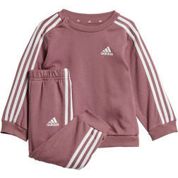 adidas Infant Essentials 3-Stripes Jogger Set - Preloved Crimson/White (IZ4988)