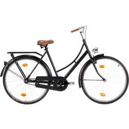 vidaXL Holland Dutch 28" Matt Black Damcykel