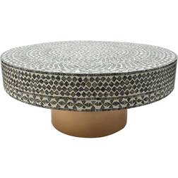 Benjara Piki White/Gray Coffee Table 35"