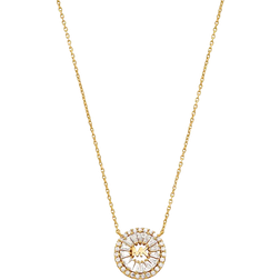 Michael Kors Precious Pavé Halo Necklace - Gold/Transparent