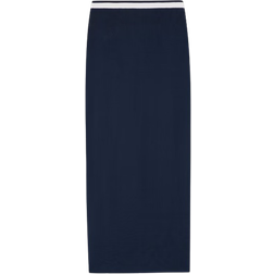 Staud Karina Midi Skirt - Navy/White