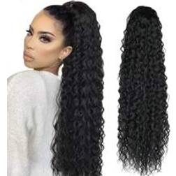 Shein Friday Black Curly Ponytail Hair Extensions 20-30 Drawstring Ponytail Heat Resistant Extensions Daily