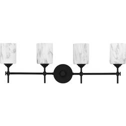 QUOIZEL Aria Matte Black Wall Light 4"