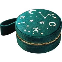 Lisa Angel Starry Night Mini Round Jewellery Case - Green