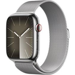 Apple Watch Series 9, Stainless Steel, 45mm, GPS + Cellular, Milanese Loop