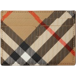 Burberry Check Card Case - Sand