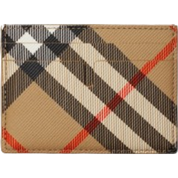 Burberry Check Card Case - Sand